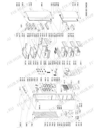Схема №1 ARC 7530/AL с изображением Сенсорная панель для холодильной камеры Whirlpool 481246469225