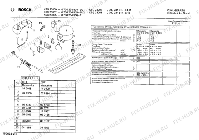 Взрыв-схема холодильника Bosch 0700234514 KSG23001 - Схема узла 02