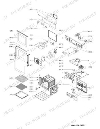 Схема №1 AKP216IX (F091063) с изображением Наставление для плиты (духовки) Indesit C00371666