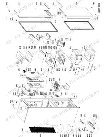 Схема №2 BSNF8993PBUK (F102558) с изображением Ручка двери для холодильной камеры Indesit C00447081