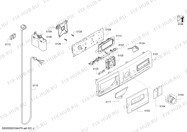 Схема №3 WAY32892FG с изображением Кабель для стиральной машины Siemens 00634153