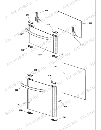 Схема №4 C60GCW (F053590) с изображением Запчасть для духового шкафа Indesit C00260961