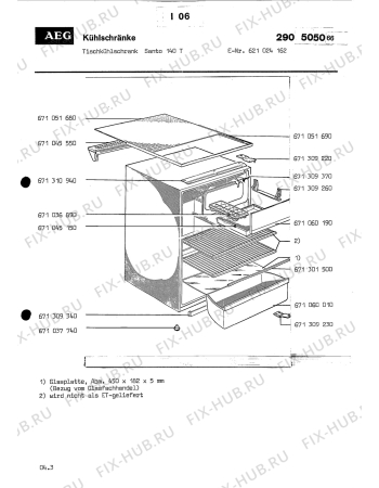 Взрыв-схема холодильника Aeg SANTO 140 T - Схема узла Section1