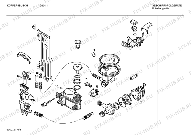 Взрыв-схема посудомоечной машины Kueppersbusch SGIKBA1 IG634.1 - Схема узла 04