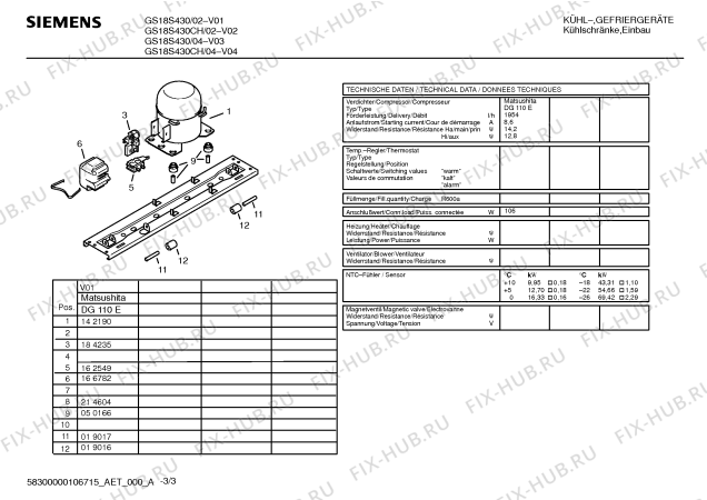 Схема №2 GS18S430 с изображением Инструкция по эксплуатации для холодильника Siemens 00594044