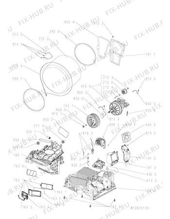 Схема №1 TRKA-HP 7751 с изображением Модуль (плата) для стиралки Whirlpool 481010627248