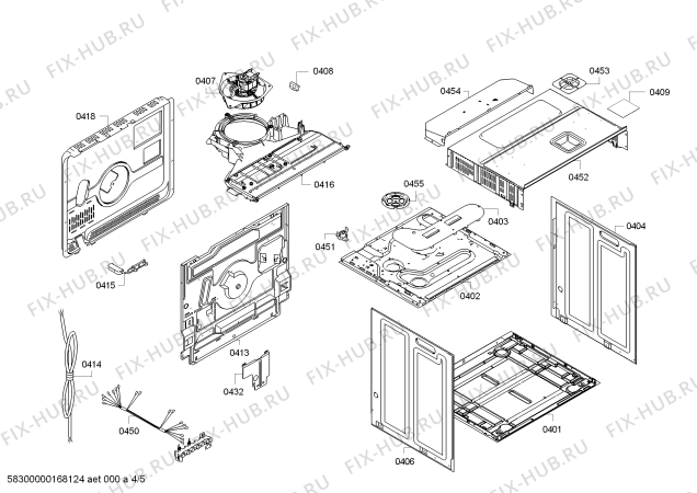 Схема №4 3HB659XP h.balay.py.2d.HB.E3_MCT.pt_abt.f_gls.inx с изображением Модуль управления, запрограммированный для духового шкафа Bosch 00744569