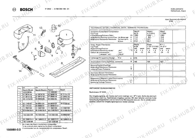 Взрыв-схема холодильника Bosch 0700254146 IF2542 - Схема узла 02
