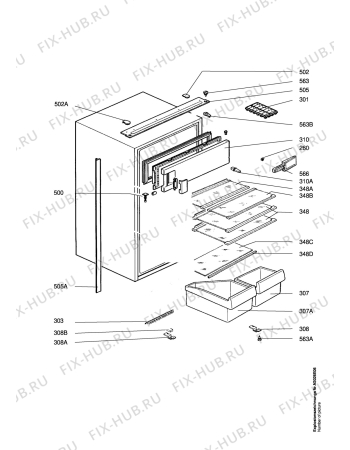 Взрыв-схема холодильника Aeg S1865-6I - Схема узла Housing 001