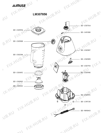 Схема №1 LM307856 с изображением Крышка для чаши для блендера (миксера) Seb SS-150994