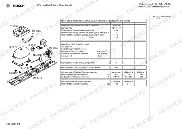 Взрыв-схема холодильника Bosch KGU40170IE - Схема узла 04