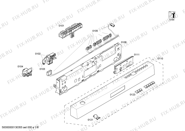 Схема №5 SE26T870EU с изображением Упор для посудомойки Siemens 00610388