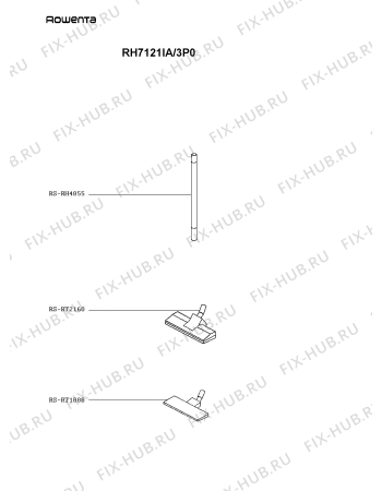 Схема №2 RH520IA с изображением Щетка (насадка) для пылесоса Rowenta RS-RT2160