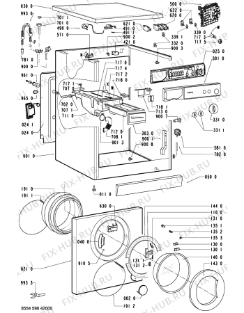 Схема №2 WA 3108 с изображением Переключатель (таймер) для стиралки Whirlpool 481228219638