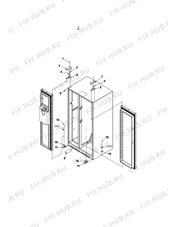 Схема №8 AC2225GEKB с изображением Проводка для холодильной камеры Whirlpool 482000020096