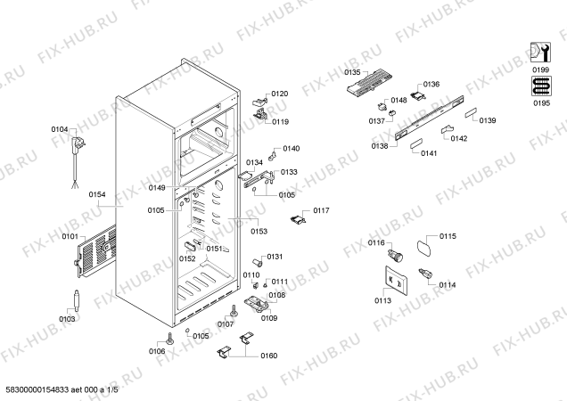 Схема №4 KD49NP03 с изображением Дверь для холодильника Siemens 00711151
