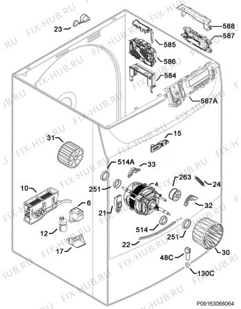 Схема №4 T86280IC с изображением Блок управления для сушилки Aeg 973916096806013