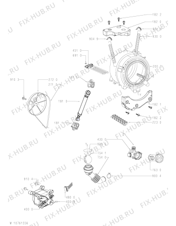 Схема №1 CARE7080N с изображением Обшивка для стиралки Whirlpool 481010658898