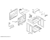 Схема №4 3HT501XP с изображением Передняя часть корпуса для плиты (духовки) Bosch 00662461