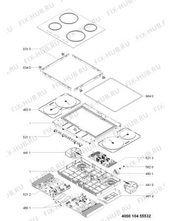 Схема №1 ACM 820/BA с изображением Тэн для плиты (духовки) Whirlpool 481010404923