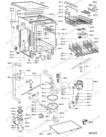 Схема №2 GSF PRESTIGE/9 PC с изображением Панель для посудомоечной машины Whirlpool 480140100783