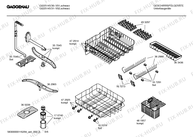Схема №4 GI225145 с изображением Инструкция по эксплуатации Gaggenau для посудомойки Bosch 00695763