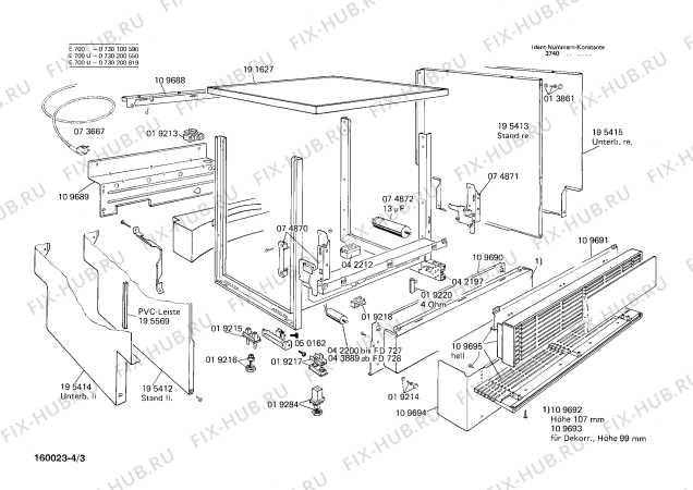 Схема №2 0730200555 E700U с изображением Переключатель режимов для посудомойки Bosch 00074864