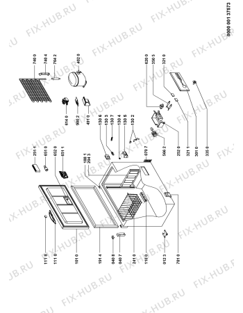 Схема №1 OFNAA 305 с изображением Модуль (плата) управления для холодильной камеры Whirlpool 480132100168