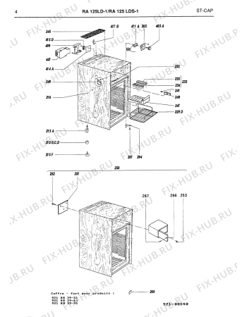 Взрыв-схема холодильника Electrolux RA125LDS-1 - Схема узла Housing 001