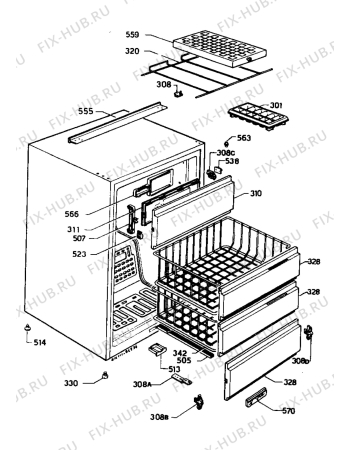 Взрыв-схема холодильника Zanussi Z616/12CM - Схема узла Freezer housing