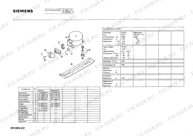 Взрыв-схема холодильника Siemens GS362858 - Схема узла 02