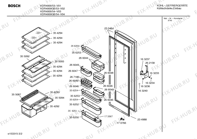 Схема №1 KSK4020SD с изображением Клапан для холодильной камеры Bosch 00355094