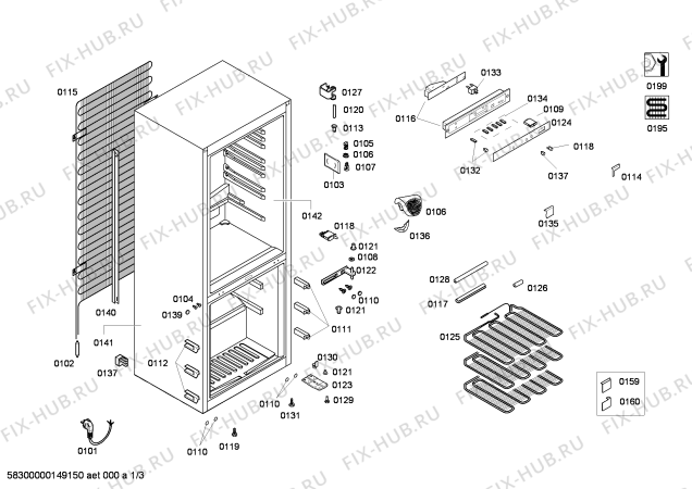 Схема №2 KG39VX44 с изображением Дверь для холодильной камеры Siemens 00249848