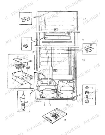 Взрыв-схема холодильника Electrolux ER4104B - Схема узла Refrigerator cooling system