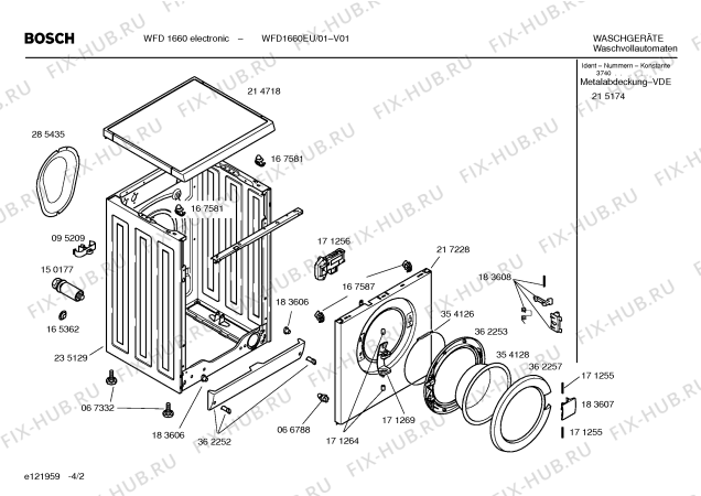 Схема №3 WFD1660EU WFD1660 electronic с изображением Панель управления для стиральной машины Bosch 00363343