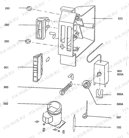 Взрыв-схема холодильника Aeg A1302-5I - Схема узла Cooling system 017