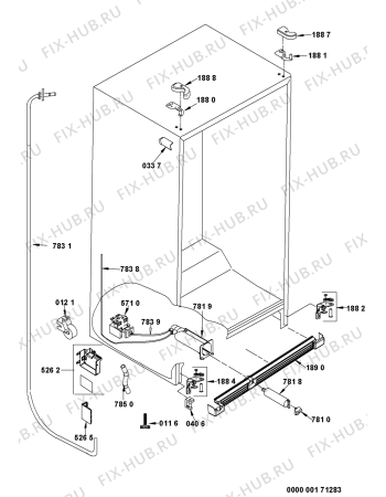 Схема №6 MSZ 906 DF (UK) с изображением Дверца для холодильной камеры Whirlpool 480132103124