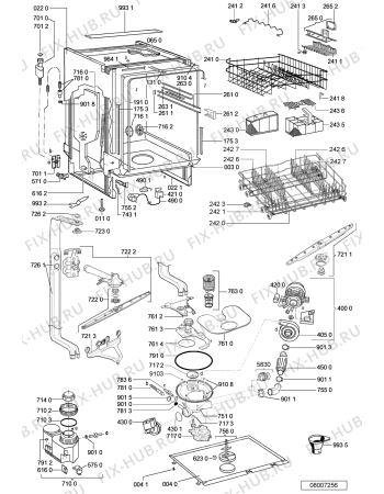 Схема №2 GSI 6627 POWER PT np с изображением Панель для электропосудомоечной машины Whirlpool 480140100406