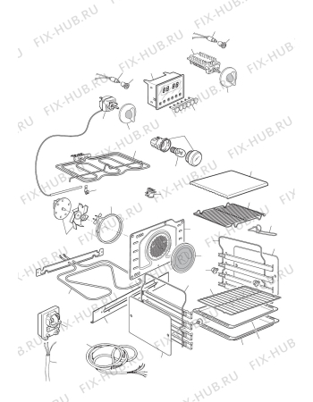 Схема №2 DMFPSII с изображением Обшивка для электропечи DELONGHI 032F2183DA
