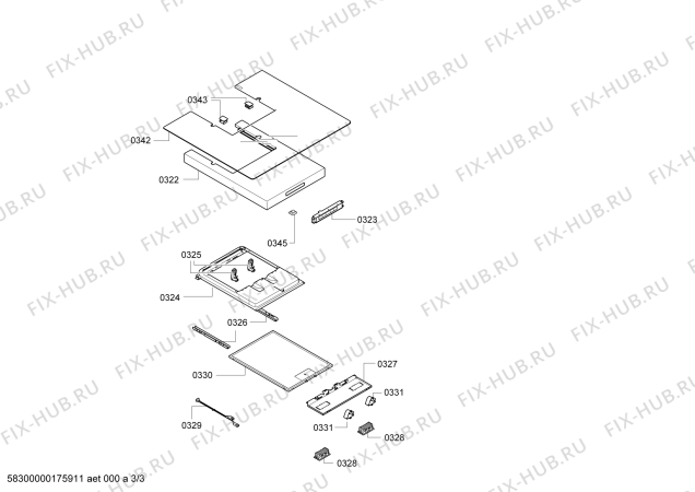 Взрыв-схема вытяжки Bosch DWA068E50 Bosch - Схема узла 03