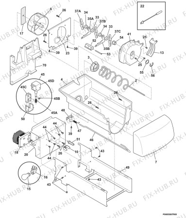 Взрыв-схема холодильника Aeg Electrolux S75628SK13 - Схема узла Ice container