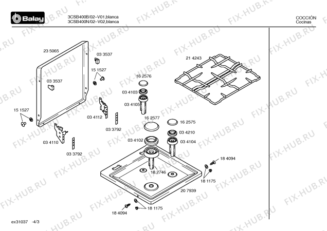 Схема №3 3CSB400B с изображением Панель для электропечи Bosch 00433980