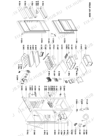 Схема №1 BCB 7030 AA F C O3 с изображением Другое для холодильной камеры Whirlpool 481246818387