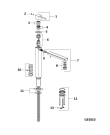 Схема №1 MK1THMTHA (F076791) с изображением Рукоятка для смешивателя Indesit C00289872