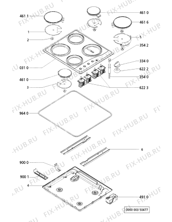 Схема №1 AKM 330/AV с изображением Кнопка для плиты (духовки) Whirlpool 481941129222