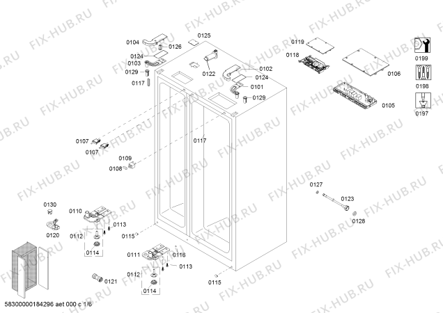 Схема №4 K5930D1 с изображением Дверь для холодильника Bosch 00714164
