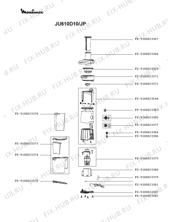 Схема №1 JU610D10/JP с изображением Кабель для соковыжималки Tefal FS-9100023381