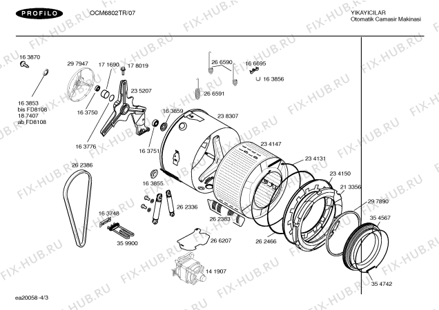 Схема №2 OCM6802TR Facelifting 99 с изображением Панель управления для стиралки Bosch 00359416