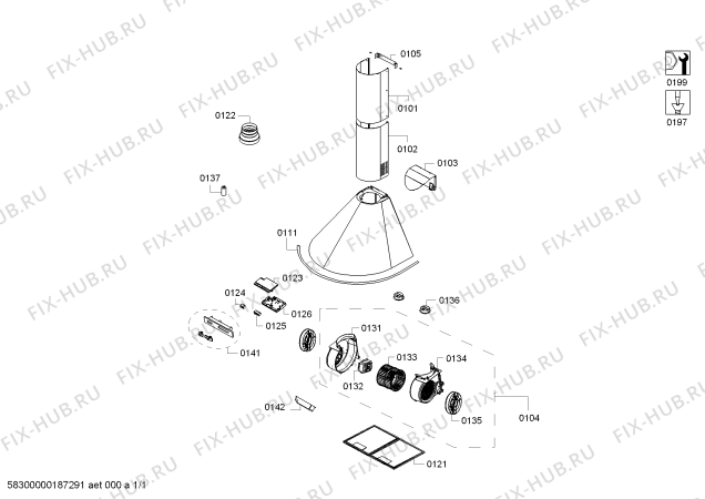Схема №1 DWA061450 с изображением Монтажный набор для вентиляции Bosch 00751750
