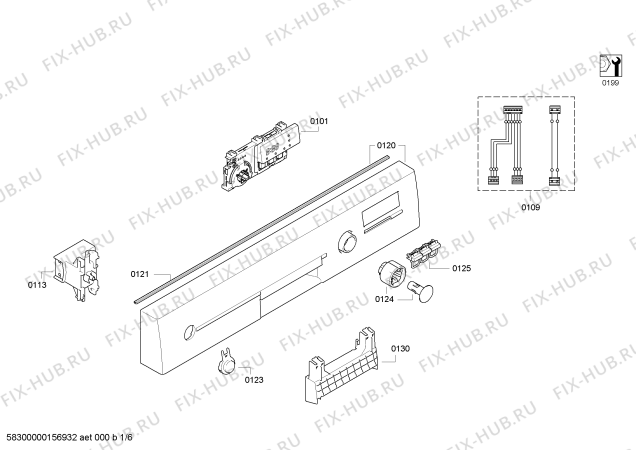 Схема №4 SN25E202FF с изображением Передняя панель для посудомойки Siemens 00706116